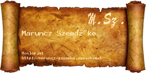 Maruncz Szemőke névjegykártya